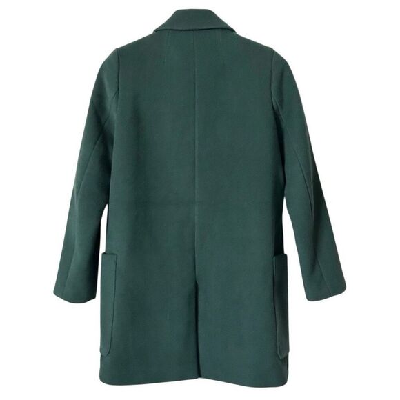 Madewell Hollis Double-Breasted Coat Smoky Spruce Size XS wool blend warm cozy - Picture 3 of 7